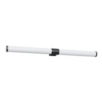 reed - aplique de pared led de plastico color negro 40 cm max 6 w