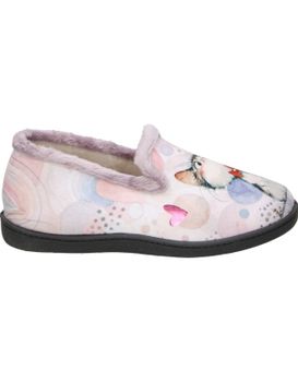 Pantuflas Cerradas Rosas Con Dibujos Calzados Roal R12215-gato 37