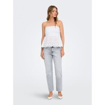 Only Camiseta tirantes 15367426 TULUM-BRIGHT WHITE para mujer