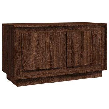 Mueble Para Tv Madera Contrachapada Roble Marrón 80x35x45 Cm Vidaxl