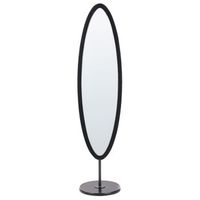 espejo de pie de estilo escandinavo con marco de mdf decorativo negro louvigny