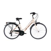 bicicleta eleven comfort 28 senora cremamarron brillo unico
