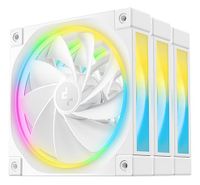 refrigeracion aire deepcool argb universal 120mm fl12r wh-3 in 1 pack 3 blancos pwm