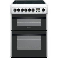 hotpoint dcn60p1 60 cm electric ceramic cooker - white white