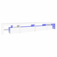 mueble tv  mueble de salon  armario tv con luces led blanco 290x365x40 cm