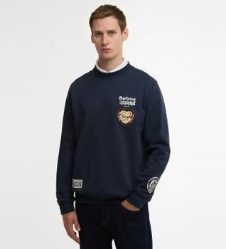 Baracuta para hombre. BRFEL0054UT0177 Sudadera Barbour x Northern marino (L), Casual, Algodón