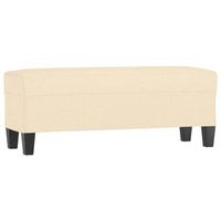 banco de tela color crema 100x35x41 cm vidaxl