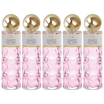 Pack De 5 Eau De Parfum Mujer Saphir For Her 200 Ml