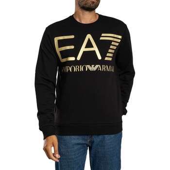 Emporio Armani EA7 Jersey Sudadera con estampado de logo grande para hombre