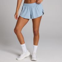 short de running de tejido de 3  para mujer de mp - azul denim - xs