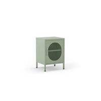 mesita de noche dora con puerta y diseno moderno funcional