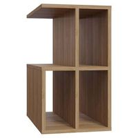 mesa auxiliar de aglomerado wellhome 596x356x632 cm roble