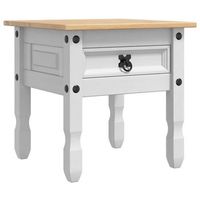 mesa auxiliar  mesa de apoyo corona 50 x 50 x 50 cm madera de pino macizo