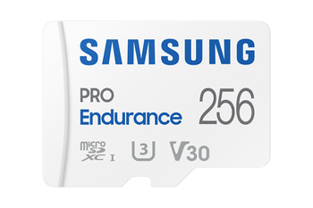 MEMORIA SD MICRO 256GB SAMSUNG SDXC PRO ENDURANCE CLASE 10 CON ADAPTADOR A SD MB-MJ256KA/EU