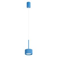 lampara colgantes azul claro aluminio alt 125 cm