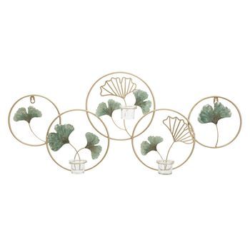 Portavelas De Pared En Metal Multicolor Cm 80x7,5x35,5