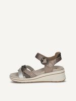 caprice heeled sandal brown made of leather with wedge heel size 39