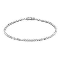 pulsera riviere de oro blanco 14 quilates diamantes