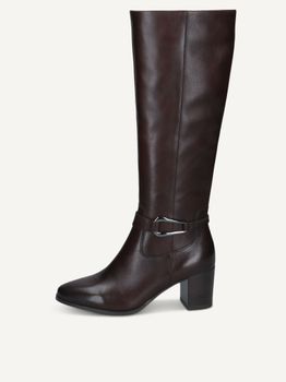 CAPRICE Boots, brown, made of Leather with Block heel, Size 40