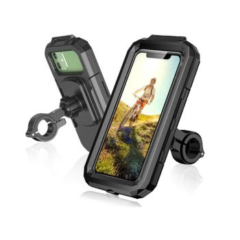IPSDI Soporte Movil Moto Impermeable 360°Rotación Universal Soporte Movil Bicicleta con Pantalla Táctil Sensible Anti Vibración Soporte Telefono Bicicleta Montaña para 5.5-7