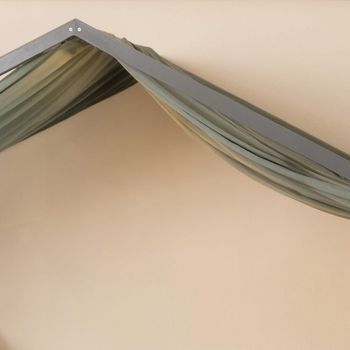 Cortina De Cuna De Dos Piezas Velo Caqui
