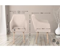 silla de salon utrecht en tela beige 575x61x88 cm