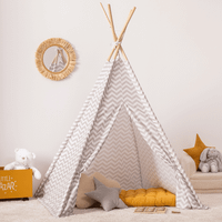 casita tipi infantil gris plegable
