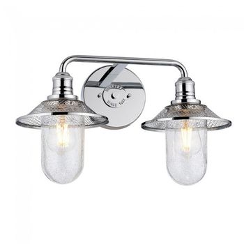 Aplique de pared para baños rigby (2 luces)