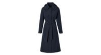 basil mosse bicicleta impermeable trenchcoat mujer azul