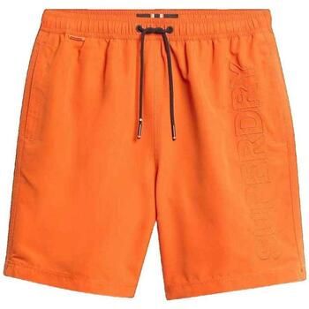 Superdry Short Short de bain Premium Emb 17´´ orange para hombre