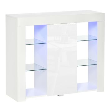 Aparador moderno 97x35x83 cm blanco brillante