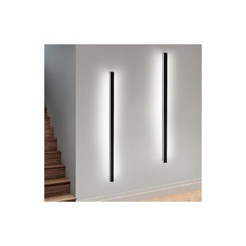 Aplique Led De Pared Para Interior, 100 Cm, Metal Negro, 32 W - Iluminación Moderna Para Salón Y Cocina Zmh