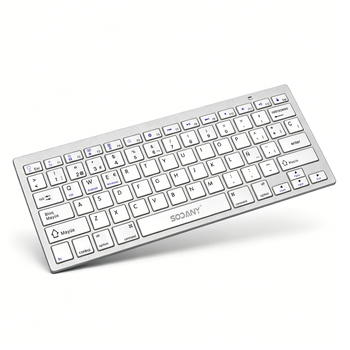 Teclado Bluetooth 5.0 SODANY Español (Ñ). Ultrafino, Silencioso y Portátil para PC, Mac, iOS, Android y Smart TV