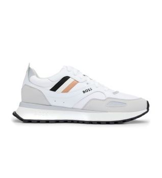 BOSS para hombre. 50498280 Zapatillas Jonah blanco (44), Plano, Cordones, Casual