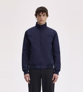 Fred Perry para hombre. J7320 Chaqueta Harrington azul (S), Casual, Algodón
