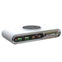 cargador bakeey wlx-f9a de 72w4 puertos usb pd con base de carga magnetica inalambrica 2usb-a2usb-c pd qc30estacion
