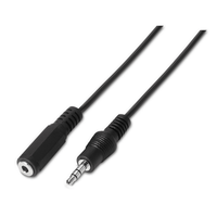 aisens cable audio estereo jack 35m-jack 35h negro 3m