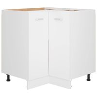 armario inferior de esquina madera blanco 755x755x815 cm
