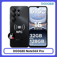 telefono inteligente doogee note56x pro android 16 32 gb  128 gb pantalla hd de 656 pulgadas bateria de 6150 mah 13 mp  8 mp widevine l1 nfc