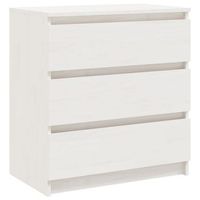mesita de noche madera maciza de mango blanco 60x36x64 cm vidaxl