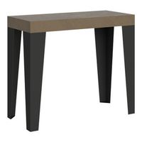 consola extensible 90x40196 cm flame small gris paloma estructura antracita