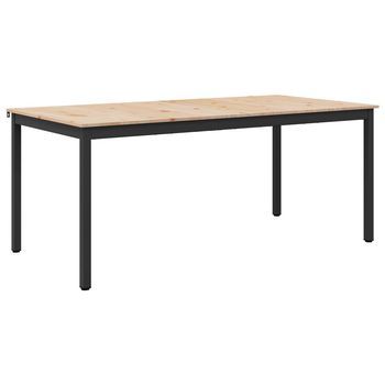 Mesa De Comedor Natural 140 X 80 X 75 Cm Madera De Pino Macizo Vidaxl