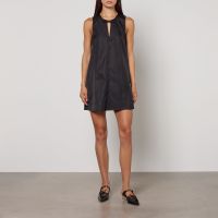 ganni duchesse nylon mini dress - uk 6