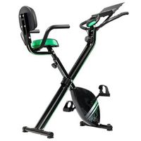 bicicleta estatica plegable con respaldo drumfit x-bike neo pro pantalla lcd resistencia magnetica variable sillin confort y agarres laterales