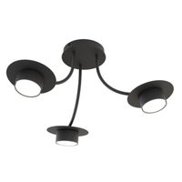 lampara de techo daxi negro 3 luces
