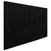 cabecero tapizado zoe cabezal acolchado  tapizado en polipiel de alta gama  color negro  medida 140x110x5cm cama 135140 cm
