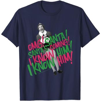 Elf Camiseta Santa Is Coming para niña