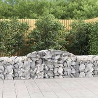 cesta de gaviones  gavion para piedras  gavion decorativo forma arco hierro galvanizado 300x50x6080 cm cfw543908