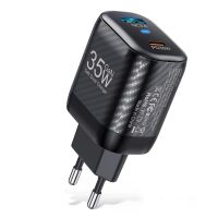 gan tech cargador de pared de carga rapida uslion bk310 de 35w con 2 puertos usb pd usb-ausb-c pd30 qc30 scp fcp af