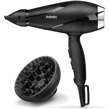 Secador de Pelo Babyliss 6713DE, 2200 W, Motor AC, 3 Temperaturas, 2 Velocidades con Difusor